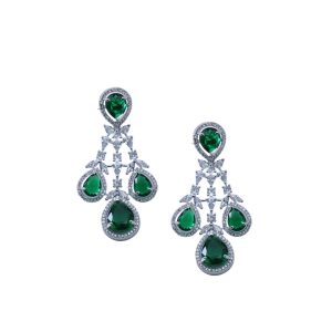 Elegant Green Earrings
