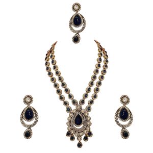 Elegant Blue Stone Jewelry Set